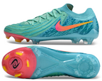 Phantom Luna Elite NU Low-top Super A Men's Full Knit Waterproof FG Soccer Shoes - Green/Blue/Pink