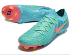 Phantom Luna Elite NU Low-top Super A Men's Full Knit Waterproof FG Soccer Shoes - Green/Blue/Pink