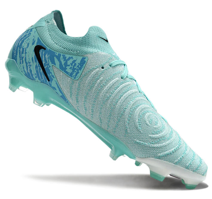 Phantom Luna Elite NU Low-top Super A Men's Full Knit Waterproof FG Soccer Shoes - Green/Blue/White/Black