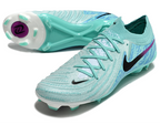 Phantom Luna Elite NU Low-top Super A Men's Full Knit Waterproof FG Soccer Shoes - Green/Blue/White/Black