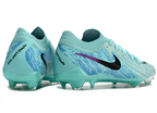 Phantom Luna Elite NU Low-top Super A Men's Full Knit Waterproof FG Soccer Shoes - Green/Blue/White/Black