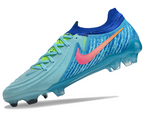 Phantom Luna Elite NU Low-top Super A Men's Full Knit Waterproof FG Soccer Shoes - Green Glow/Blue/Pink