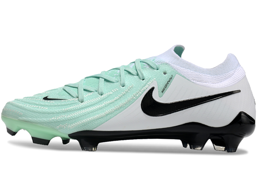 Phantom Luna Elite NU Low-top Super A Men's Full Knit Waterproof FG Soccer Shoes - Light Green/White/Black