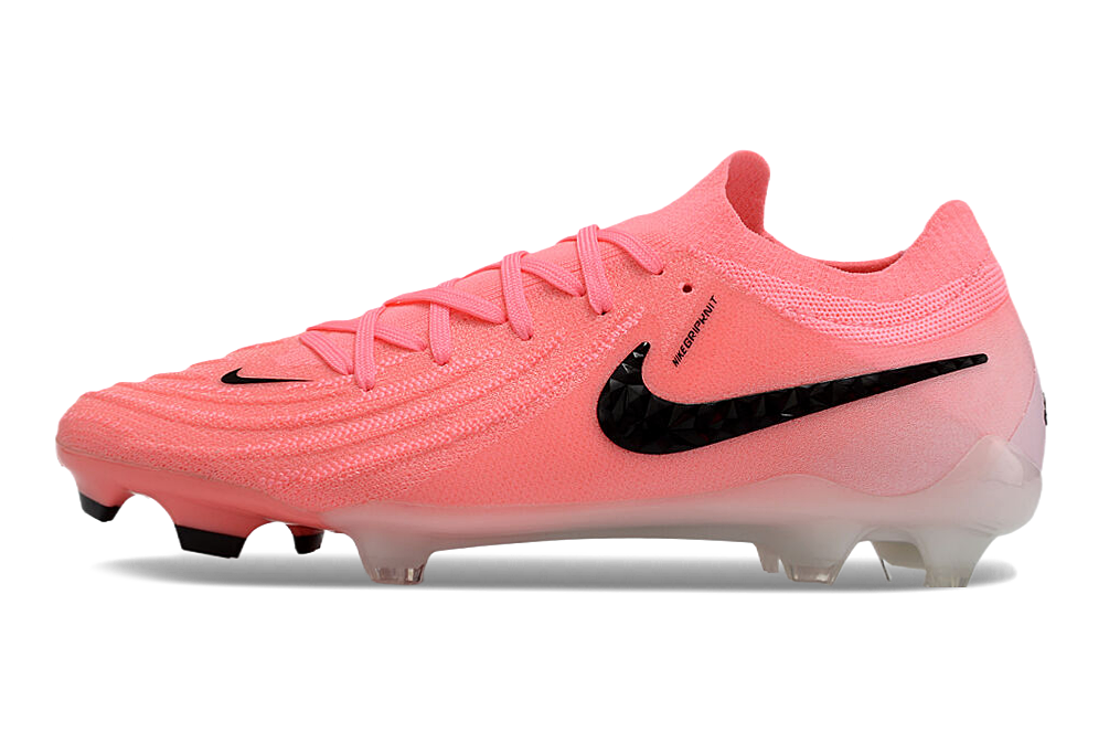 Phantom Luna Elite NU Low-top Super A Men's Full Knit Waterproof FG Soccer Shoes - Light Pink/Black