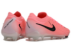 Phantom Luna Elite NU Low-top Super A Men's Full Knit Waterproof FG Soccer Shoes - Light Pink/Black