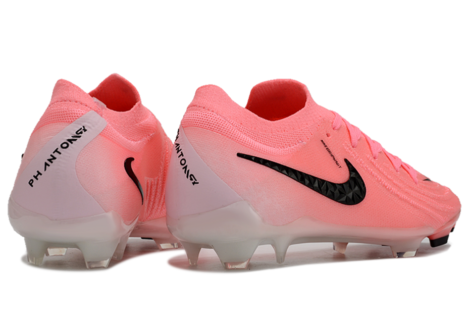 Phantom Luna Elite NU Low-top Super A Men's Full Knit Waterproof FG Soccer Shoes - Light Pink/Black