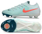 Phantom Luna Elite NU Low-top Super A Men's Full Knit Waterproof FG Soccer Shoes - Mint/Red/Blue/White