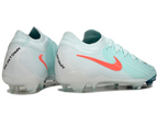 Phantom Luna Elite NU Low-top Super A Men's Full Knit Waterproof FG Soccer Shoes - Mint/Red/Blue/White