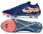 Phantom Luna Elite NU Low-top Super A Men's Full Knit Waterproof FG Soccer Shoes - Navy Blue/Beige
