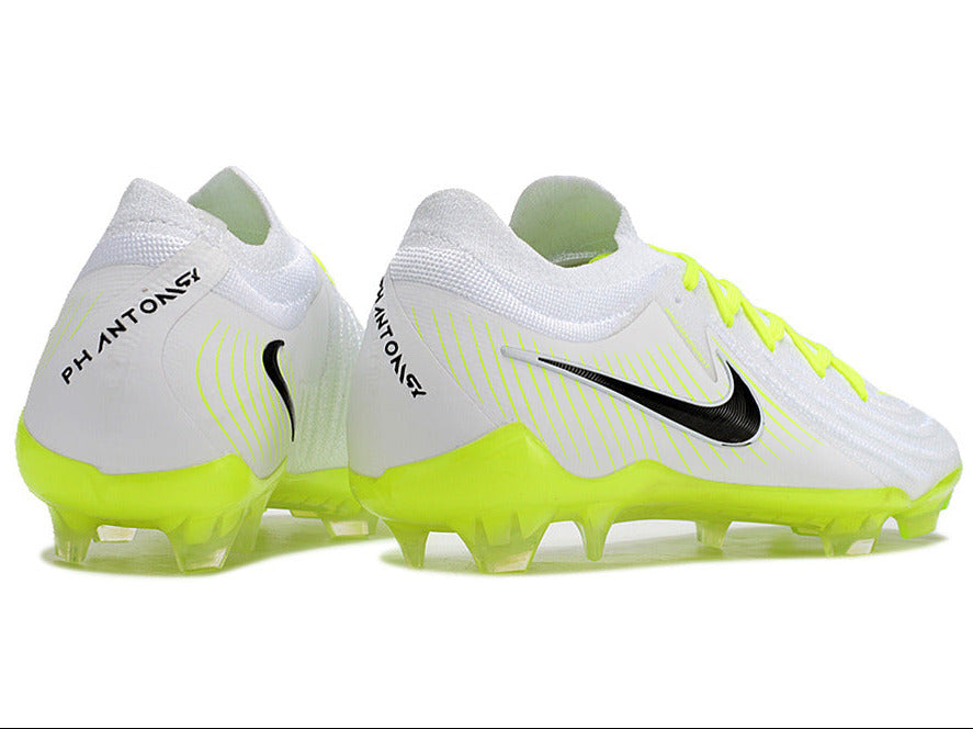 Phantom Luna Elite NU Low-top Super A Men's Full Knit Waterproof FG Soccer Shoes - Neon Yellow/White/Black