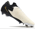 Phantom Luna Elite NU Low-top Super A Men's Full Knit Waterproof FG Soccer Shoes - Off White/Black/Gold
