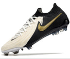 Phantom Luna Elite NU Low-top Super A Men's Full Knit Waterproof FG Soccer Shoes - Off White/Black/Gold