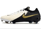 Phantom Luna Elite NU Low-top Super A Men's Full Knit Waterproof FG Soccer Shoes - Off White/Black/Gold