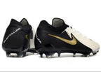 Phantom Luna Elite NU Low-top Super A Men's Full Knit Waterproof FG Soccer Shoes - Off White/Black/Gold