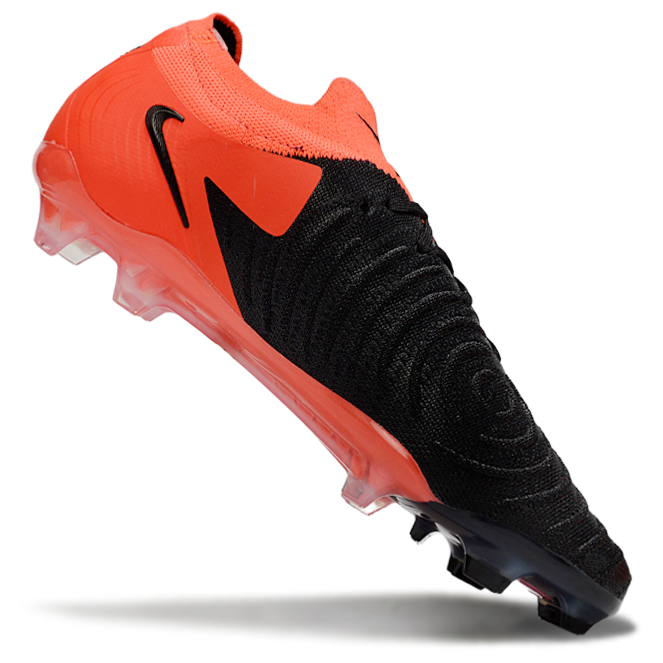 Phantom Luna Elite NU Low-top Super A Men's Full Knit Waterproof FG Soccer Shoes - Orange/Black