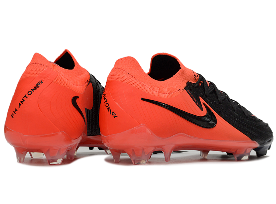 Phantom Luna Elite NU Low-top Super A Men's Full Knit Waterproof FG Soccer Shoes - Orange/Black
