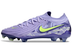 Phantom Luna Elite NU Low-top Super A Men's Full Knit Waterproof FG Soccer Shoes - Purple Agate/Barely Volt