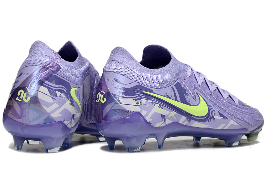 Phantom Luna Elite NU Low-top Super A Men's Full Knit Waterproof FG Soccer Shoes - Purple Agate/Barely Volt