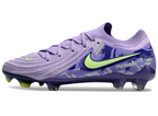 Phantom Luna Elite NU Low-top Super A Men's Full Knit Waterproof FG Soccer Shoes - Purple Agate/Green