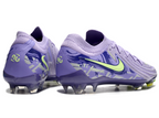 Phantom Luna Elite NU Low-top Super A Men's Full Knit Waterproof FG Soccer Shoes - Purple Agate/Green
