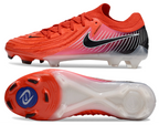 Phantom Luna Elite NU Low-top Super A Men's Full Knit Waterproof FG Soccer Shoes - Striking Red/Black