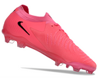Phantom Luna Elite NU Low-top Super A Men's Full Knit Waterproof FG Soccer Shoes - Sunset Pulse / Black / Crimson Tint