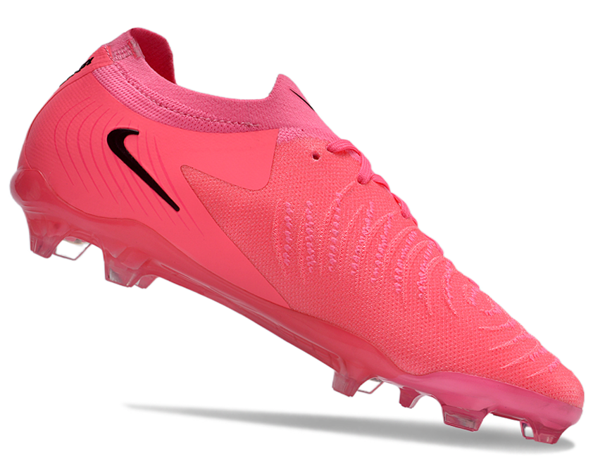 Phantom Luna Elite NU Low-top Super A Men's Full Knit Waterproof FG Soccer Shoes - Sunset Pulse / Black / Crimson Tint