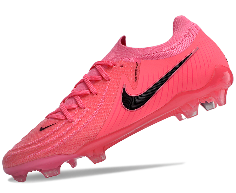 Phantom Luna Elite NU Low-top Super A Men's Full Knit Waterproof FG Soccer Shoes - Sunset Pulse / Black / Crimson Tint