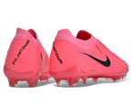 Phantom Luna Elite NU Low-top Super A Men's Full Knit Waterproof FG Soccer Shoes - Sunset Pulse / Black / Crimson Tint