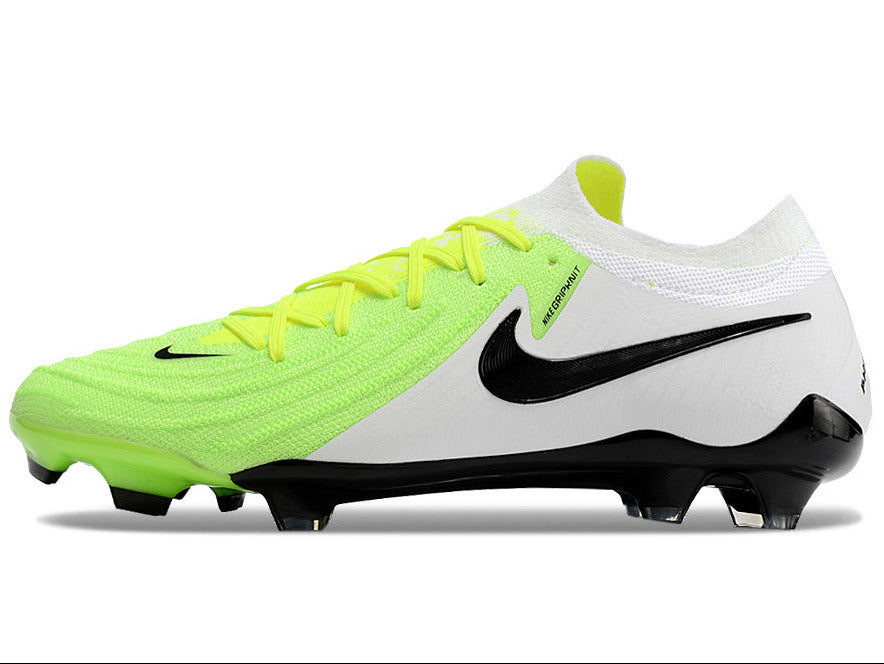 Phantom Luna Elite NU Low-top Super A Men's Full Knit Waterproof FG Soccer Shoes - Volt/White/Black