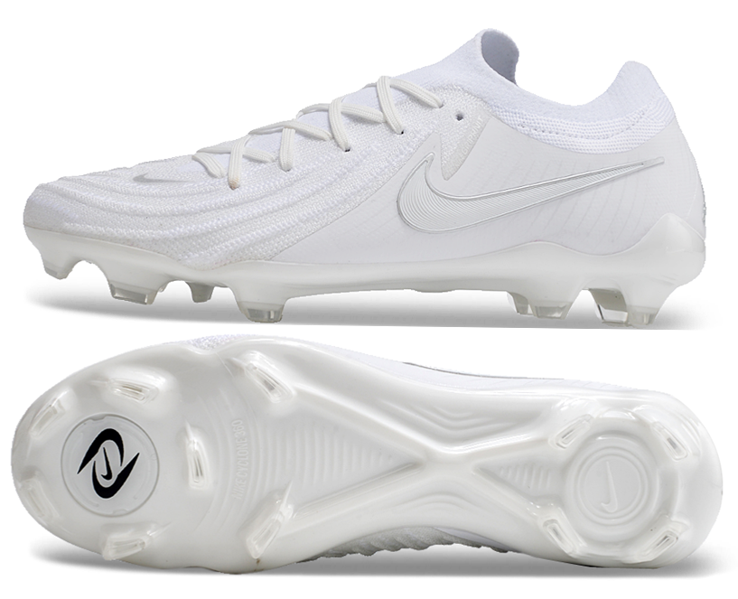 Phantom Luna Elite NU Low-top Super A Men's Full Knit Waterproof FG Soccer Shoes - White