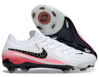 Phantom Luna Elite NU Low-top Super A Men's Full Knit Waterproof FG Soccer Shoes - White/Black/Crimson Red