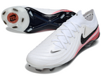Phantom Luna Elite NU Low-top Super A Men's Full Knit Waterproof FG Soccer Shoes - White/Black/Crimson Red
