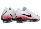Phantom Luna Elite NU Low-top Super A Men's Full Knit Waterproof FG Soccer Shoes - White/Black/Crimson Red