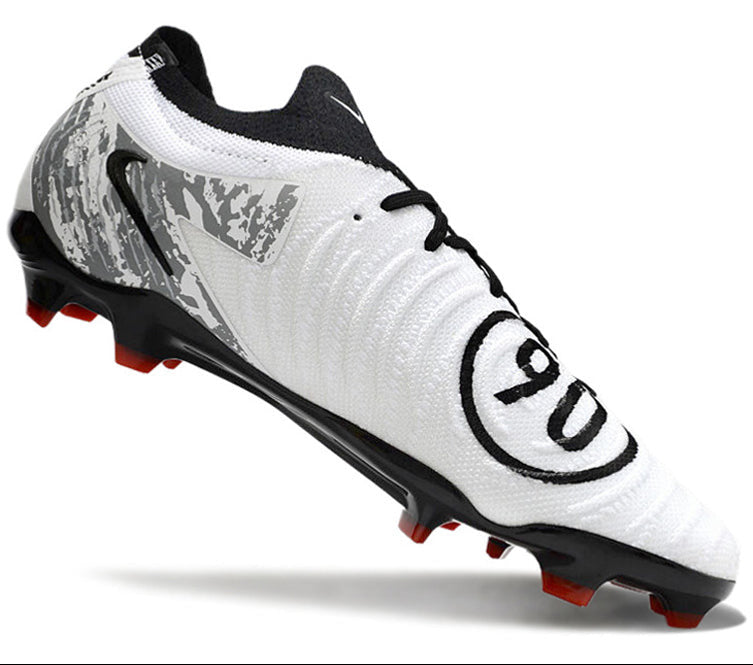 Phantom Luna Elite NU Low-top Super A Men's Full Knit Waterproof FG Soccer Shoes - White/Black/Gray/Red