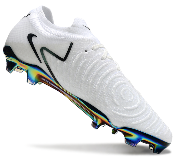 Phantom Luna Elite NU Low-top Super A Men's Full Knit Waterproof FG Soccer Shoes - White/Black/Green