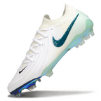 Phantom Luna Elite NU Low-top Super A Men's Full Knit Waterproof FG Soccer Shoes - White/Blue/Green