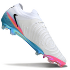 Phantom Luna Elite NU Low-top Super A Men's Full Knit Waterproof FG Soccer Shoes - White/Blue/Red/Black