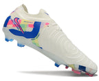 Phantom Luna Elite NU Low-top Super A Men's Full Knit Waterproof FG Soccer Shoes - White/Blue/Red/Yellow