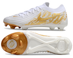 Phantom Luna Elite NU Low-top Super A Men's Full Knit Waterproof FG Soccer Shoes - White/Gold