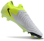 Phantom Luna Elite NU Low-top Super A Men's Full Knit Waterproof FG Soccer Shoes - White/Neon Yellow/Black