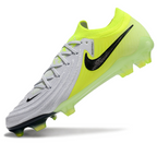 Phantom Luna Elite NU Low-top Super A Men's Full Knit Waterproof FG Soccer Shoes - White/Neon Yellow/Black