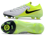 Phantom Luna Elite NU Low-top Super A Men's Full Knit Waterproof FG Soccer Shoes - White/Neon Yellow/Black