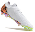 Phantom Luna Elite NU Low-top Super A Men's Full Knit Waterproof FG Soccer Shoes - White/Orange/Black/Green