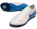 Phantom Luna Elite NU Low-top Super A Men's Full Knit Waterproof FG Soccer Shoes - White/Pink/Violet/Blue