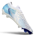 Phantom Luna Elite NU Low-top Super A Men's Full Knit Waterproof FG Soccer Shoes - White/Purple/Jade