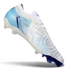 Phantom Luna Elite NU Low-top Super A Men's Full Knit Waterproof FG Soccer Shoes - White/Purple/Jade