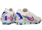 Phantom Luna Elite NU Low-top Super A Men's Full Knit Waterproof FG Soccer Shoes - White/Red/Yellow/Blue