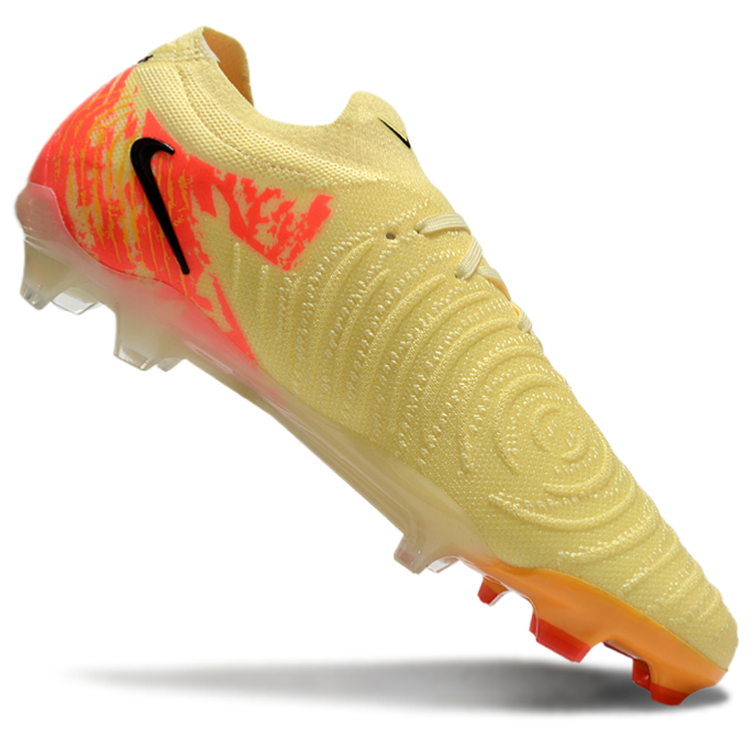 Phantom Luna Elite NU Low-top Super A Men's Full Knit Waterproof FG Soccer Shoes - Yellow/Orange