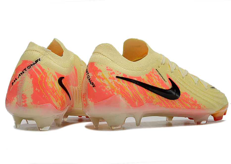 Phantom Luna Elite NU Low-top Super A Men's Full Knit Waterproof FG Soccer Shoes - Yellow/Orange